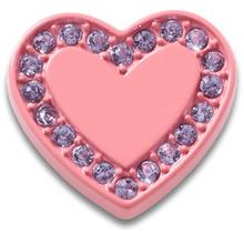 Pink Enamel Heart Gem