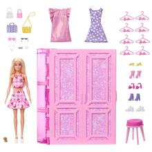 Barbie Dream Closet Toy Playset With Fashion Doll, Clothes, & Accessories, 3-Ft-Wide With 25+ Pieces by Mattel