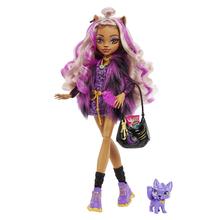 Monster High Clawdeen Wolf Doll With Pet Dog, Purple Streaked Hair by Mattel