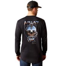 Mens Rebar Workman Chrome Skull T-Shirt