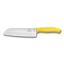 Swiss Classic Santoku Knife, fluted edge Victorinox (Yellow, 7 in)