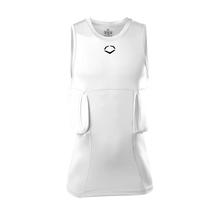 Custom Adult White Sleeveless Rib Shirt and Shields by EvoShield