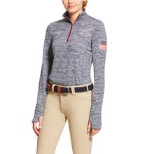 Women's USEF Gridwork 1/4 Zip Baselayer