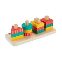 Fisher-Price Wooden Shape Stacker Toddler Sorting Toy, 13 Wood Pieces