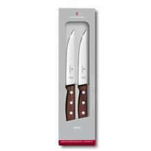 Wood Steak Knife Set, 2 pieces Victorinox (Brown, 6 in)