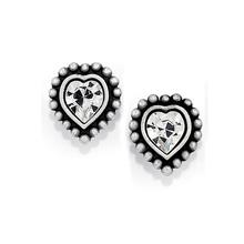 Shimmer Heart Mini Post Earrings by Brighton