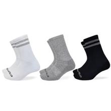 Ensemble de 3 paires de chaussettes mi-mollet à fines rayures by Crocs