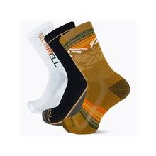 Merrell Recycled Everyday Crew Sock 3 Pack Khaki