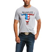 Men's Relentless American Flag Skull T-Shirt