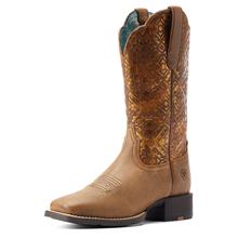 Women's Round Up Wide Square Toe Western Boot