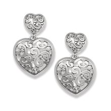 Contempo Heart Double Post Drop Earrings by Brighton in Kingston OK