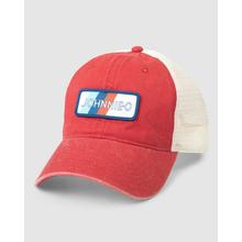 Men's Red Blue Patch Trucker Hat by Johnnie-O in Concord NC