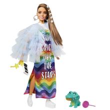 Barbie Extra Doll With Hair Clips And Pet Crocodile