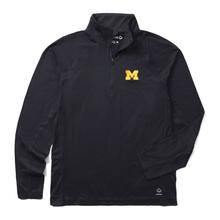 x Valiant University of Michigan Sun-Stop Eco Half Zip Dark Navy by Wolverine