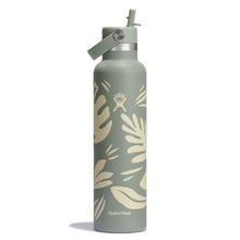 24 oz Standard Mouth with Flex Straw Cap - Botanical Bliss by Hydro Flask in Burlington NC