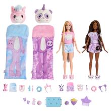 Barbie Cutie Reveal Slumber Party Gift Set With 2 Dolls & 2 Pets, 35+ Surprises, Cozy Cute Tees by Mattel