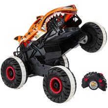 Hot Wheels Monster Trucks, Remote Control Car, 1:15 Scale Tiger Shark Rc With All-Terrain Wheels