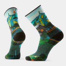 Hike Trail Trekker Print Crew Socks Winter Moss by Smartwool