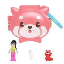 Polly Pocket Pet Connects Red Panda Compact Playset With Doll, Panda Figure & Accessory, Stackable by Mattel