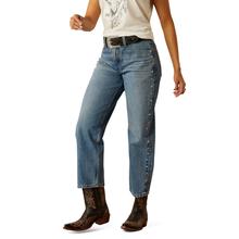 Womens Ultra High Rise Studded Jazmine Straight Leg Jeans