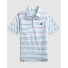 Mens Beaker Jr. Striped Mesh Performance Polo