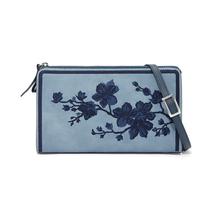 Kyoto In Bloom Indigo Embroidered Pouch by Brighton