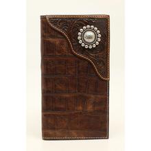 Men's Croc embossed corner rodeo wallet by Ariat