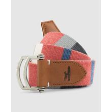 Mens Bowen D-Ring Canvas Striped Belt by Johnnie-O in Damascus OR