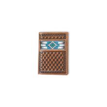 Mens Southwest Inlay Trifold Wallet