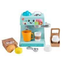 Fisher-Price Laugh & Learn Learn & Serve Coffee Cafe Toddler Electronic Toy, 10 Play Pieces, Multilanguage Version