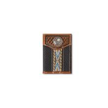 Men's Braided Trim Trifold Wallet