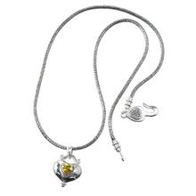 Buddha Gold Cubic Zirconia Heart Necklace