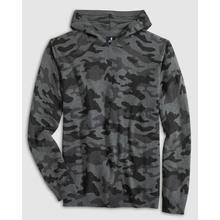 Mens Neil Cotton Blend Camo Sweater Hoodie by Johnnie-O