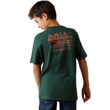 Kid's Rustic Wood Flag T-Shirt in Forest Green by Ariat