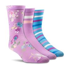 Women's Violet Floral Crew Sock 3