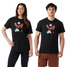 Unisex Night Camp Short Sleeve Graphic Tee Black by Smartwool