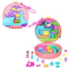 Polly Pocket Adventure Moped Compact With 2 Micro Dolls And Pet, Travel Toy With Animal And Vehicle Accessories