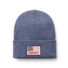 Mens Rebar American Flag Patch Beanie