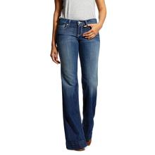 Women's Trouser Mid Rise Stretch Sunset Wide Leg Jean