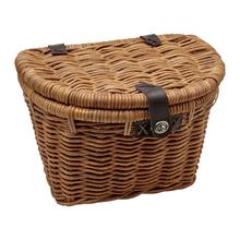 Woven Rattan Basket with Lid by Electra
