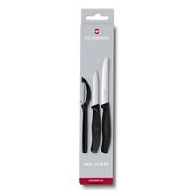 Swiss Classic Paring Knife Set with Peeler, 3 Pieces Victorinox (Black, 0 in) by Victorinox