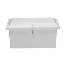 Taylor Made Stow 'N Go Low-Profile White Fiberglass Dock Box - 20" H x 40" W x 19" D by LIPPERT