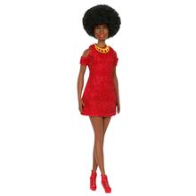 Barbie Fashionistas Doll #221 With Natural Black Hair, Red Dress & Accessories, 65Th Anniversary by Mattel