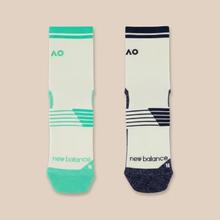 Unisex Australian Open Two Pack Quarter Sock by New Balance