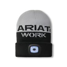 Rebar Headlight Beanie Hat in Heather Grey & Black by Ariat by Ariat
