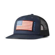 Mens Basket Weave Flag Cap