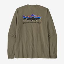 Men's Long Sleeved Home Water Trout Responsibili Tee by Patagonia
