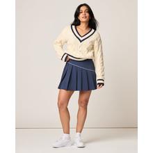 Womens Varsity Cable Knit Cotton Sweater by Johnnie-O