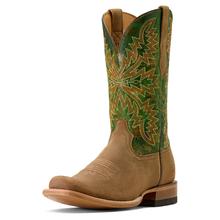 Men's South Fork Cutter Toe Cowboy Boots in Timber Tan Roughout Forest Glow Leather by Ariat