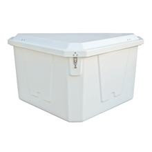 Taylor Made Stow 'N Go Fiberglass Dock Box White Triangle (27"H x 54"W x 33"D) by LIPPERT